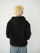 Vintage Graphic Lettering Two-Way Zip Hoodie (3c)