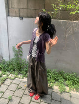 ラニー サマー ワイド ストリング コットン バンディング パンツ