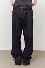 Blade Stitch Wide Denim