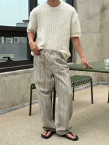 [Unisex] サマーブークレハーフニット(4color)