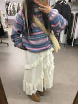 リクロシェットニットロングスカート (1color)