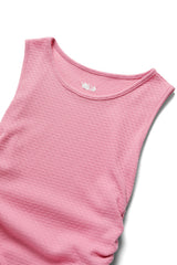 Shirring sleeveless top_pink