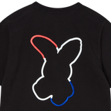 25SS FRENCH RABBIT SILHOUETTE WOMAN SHORT SLEEVE T-SHIRT BLACK