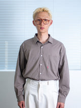 26ss Modern loosefit One pocket Check shirts 2color