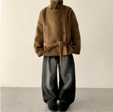 Pony Thick Belt Double High Neck Coat