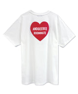 UNISEX ハートプリントT ホワイト