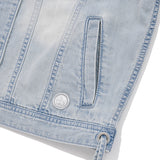 STRING POINT SHORT SLEEVE DENIM JACKET [BLUE]
