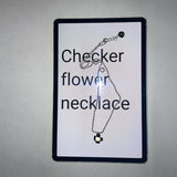 checker flower necklace