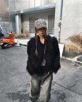 Twist fur jacket