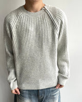 Bark Zipper Round Knit