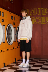 Concept College Cursive Logo Waffle Hoodie / Melange Gray [Unisex]
