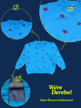 [SALE] blue flower knitwear