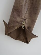 Bern Curve Panel Crop Leather Jacket