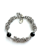 Black Onyx O-ring Connection Bracelet