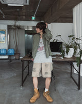 Crudy wrinkle check shirt