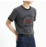 エッセンシャルスタンダード半袖リンガーTシャツ ビンテージチャコール