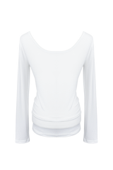 Unbal shirring button T (3color)