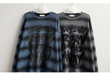 ENK ヒップストリート ダンガラ リブ ロングスリーブ Tシャツ