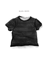 パフウィンクルシースルーショートスリーブTシャツ 4C