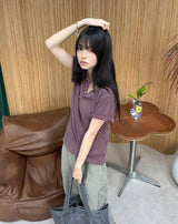 レノン ピグメント ヘンリーネック ショートスリーブ Tシャツ
