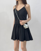 Melin V-neck Strappy Sleeveless Flare Mini Dress