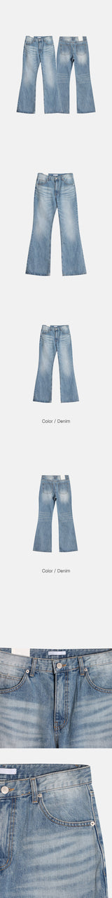 [Unisex] All brush flare denim pants