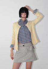 TINY BUTTON MINI SKIRT