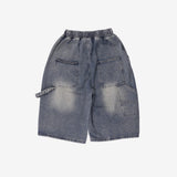 (Unisex) Mare Half Damage Denim Pants