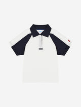 1/2 オーセンティックテーブルテニストレーニーTシャツ (ホワイト/ネイビー)