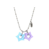 gleaming twin little star necklace [sky lavender]