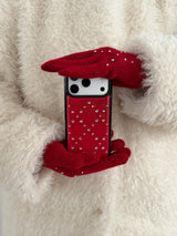 cubic argyle case (red)