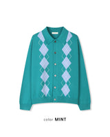 Thebel Argyle Knit Cardigan
