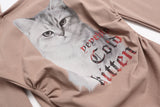 ペールムードキャットプリントTシャツ 233176421
