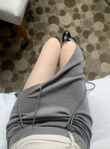 Nave Shirring Unbal Long Skirt (2color)