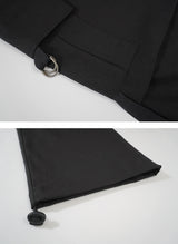 Strap cotton cargo pants