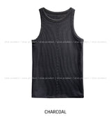 Front stud ribbed sleeveless