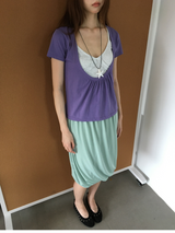 Draped balloon skirt (3color)