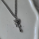 [NMIXX Bae Necklace] メルティングハートサージカルチェーンネックレス