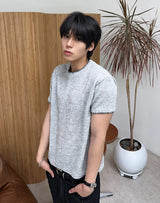 [1+1] レトン ステッチ マッスル ニット ショートスリーブ Tシャツ