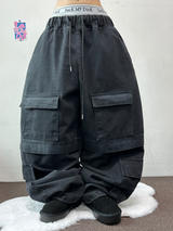FRONT CARGO BALLOON DENIM 🩶