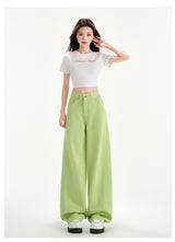Cherry Blossom Pink Wide Leg Lyocell Denim Jeans