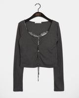 Beautin Strap Check Tank & Cardigan Set