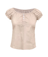 Mild Shirring Button Blouse
