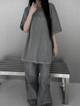 [unisex] ピグメントクロスオーバーフィット半袖Tシャツ (2color)