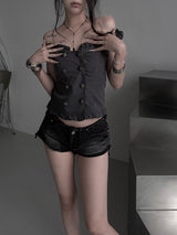 napoleon shirring blouse (2color)
