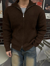 Saint wool zipup knit