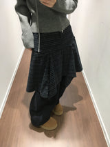 ランブルチェックカットアウトミディスカート (2color)