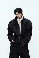 Glossy Cropped Jacket