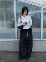 ポピーボタンスリムフードTシャツ