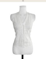 luv french shirring halter sleeveless bl/top